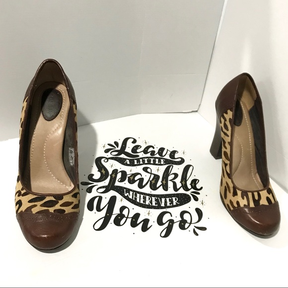 FOSSIL SAHARA HEELS PUMPS CHEETAH LEOPARD ANIMAL 8 - Picture 9 of 9